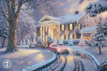 Graceland Christmas Thomas Kinkade Ölgemälde